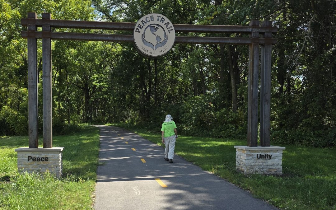 Peace Trail arch ribbon cutting!