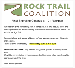 Final Shoreline Cleanup at 101 Rockport @ Janesville | Wisconsin | United States